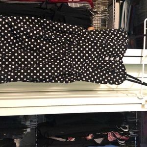 Black and white polka dot dress